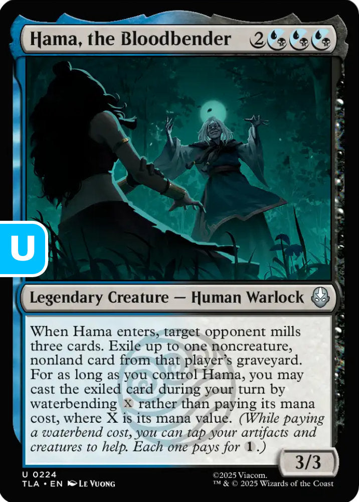Hama the Bloodbender TLA Legendary Creature Human Warlock NM