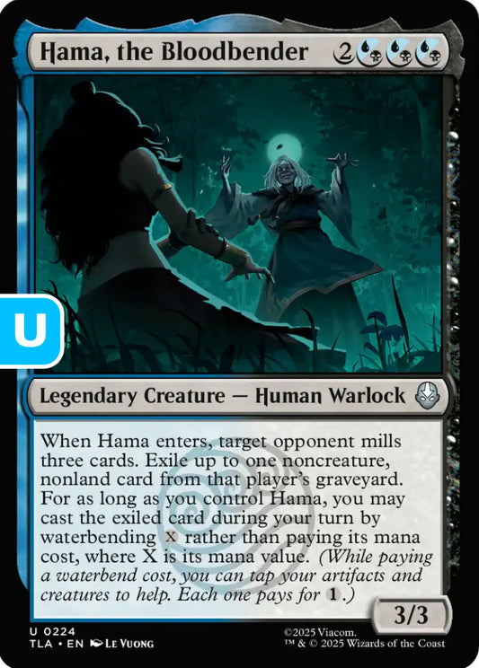 Hama the Bloodbender TLA Legendary Creature Human Warlock NM