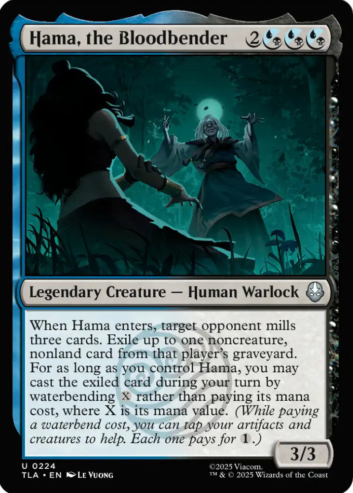 Hama the Bloodbender TLA Legendary Creature Human Warlock NM