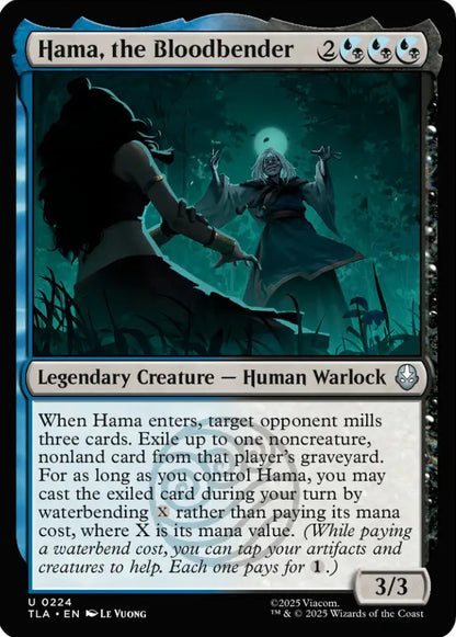 Hama the Bloodbender TLA Legendary Creature Human Warlock NM