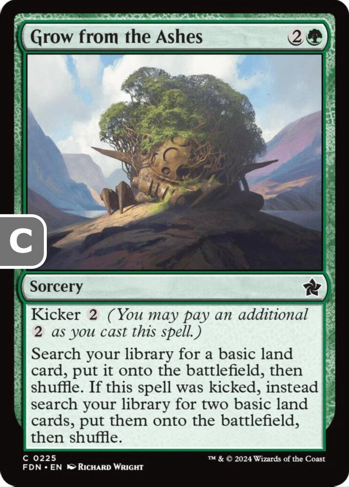 Grow from the Ashes FDN Sorcery  NM