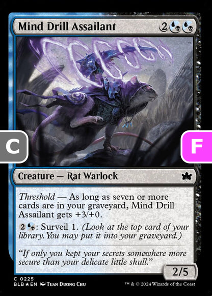 Mind Drill Assailant BLB Creature Rat Warlock *Foil* NM