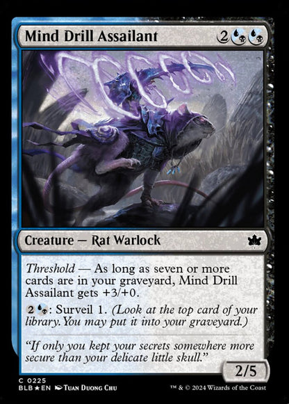 Mind Drill Assailant BLB Creature Rat Warlock *Foil* NM
