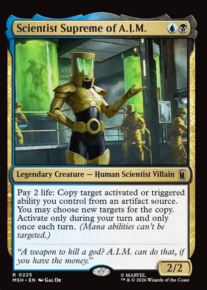 Scientist Supreme of A.I.M. MSH Legendary Creature Human Scientist Villain NM