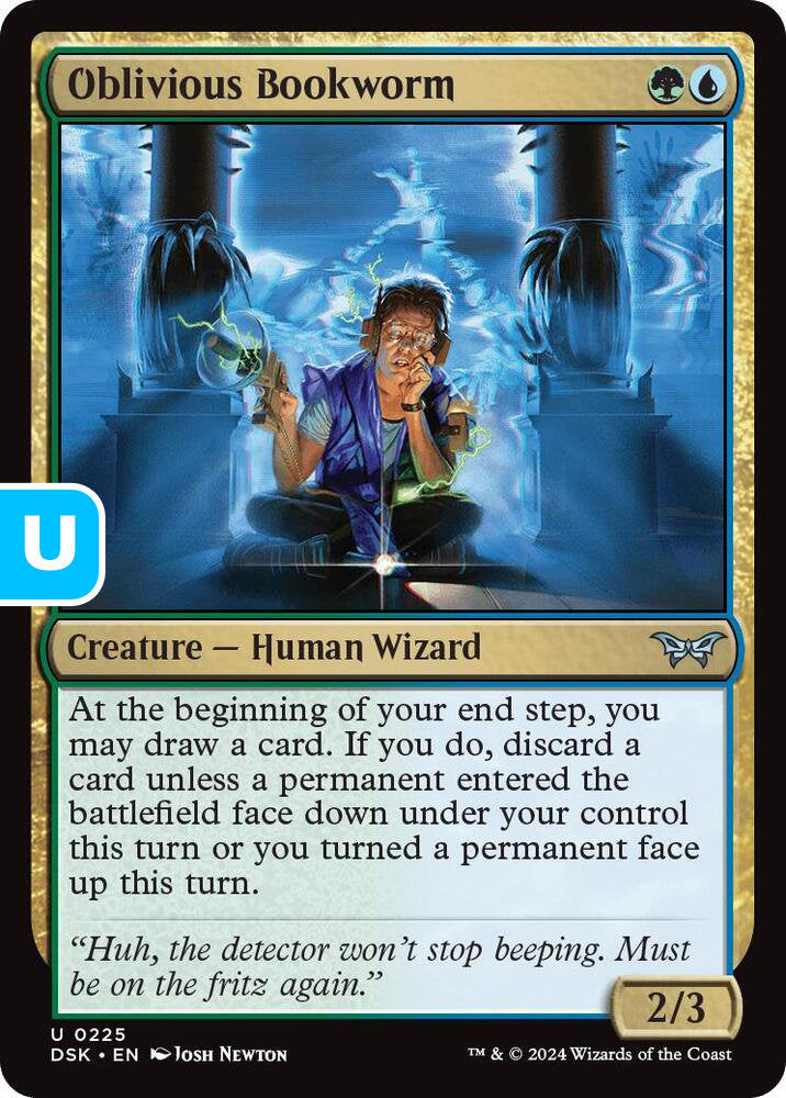 Oblivious Bookworm DSK Creature Human Wizard NM