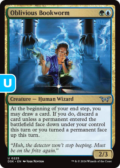 Oblivious Bookworm DSK Creature Human Wizard NM