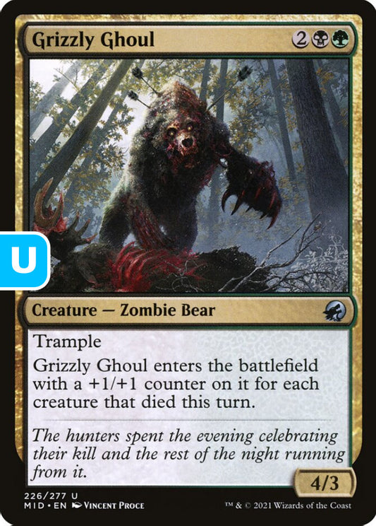 Grizzly Ghoul MID Creature Zombie Bear NM