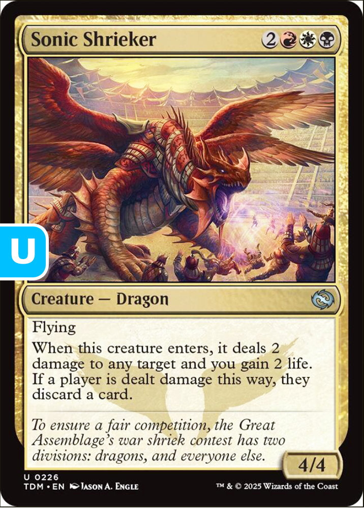 Sonic Shrieker TDM Creature Dragon NM