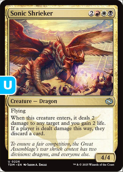 Sonic Shrieker TDM Creature Dragon NM
