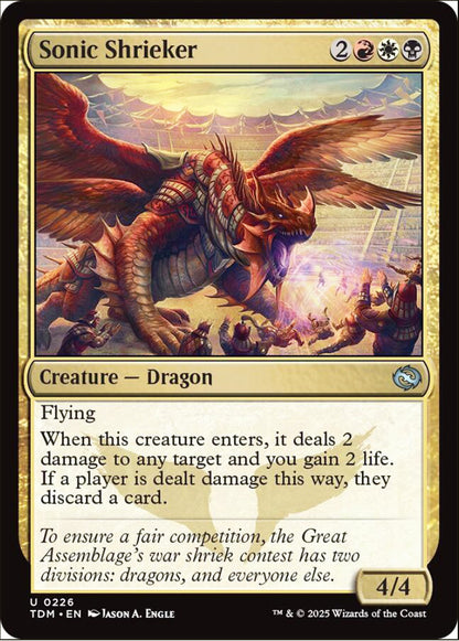 Sonic Shrieker TDM Creature Dragon NM