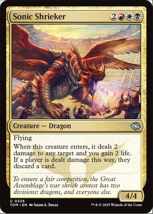 Sonic Shrieker TDM Creature Dragon NM