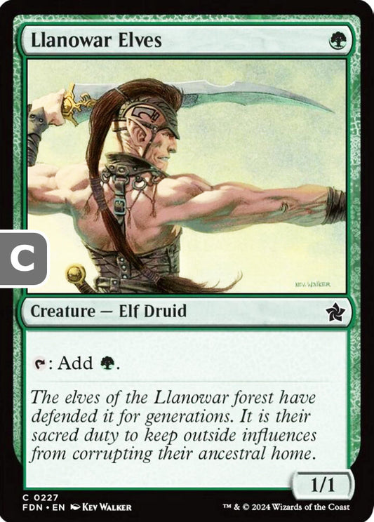 Llanowar Elves FDN Creature Elf Druid NM