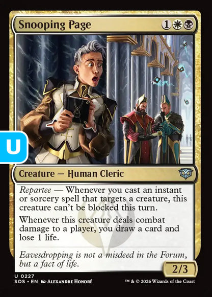 Snooping Page SOS Creature Human Cleric NM
