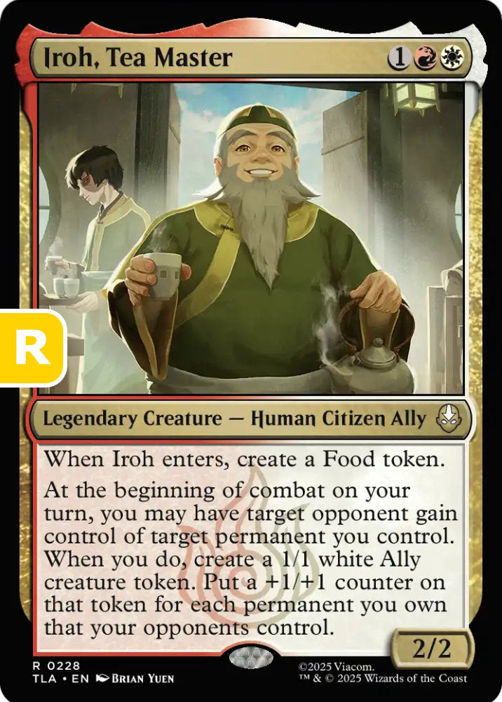 Iroh Tea Master TLA Legendary Creature Human Citizen Ally NM