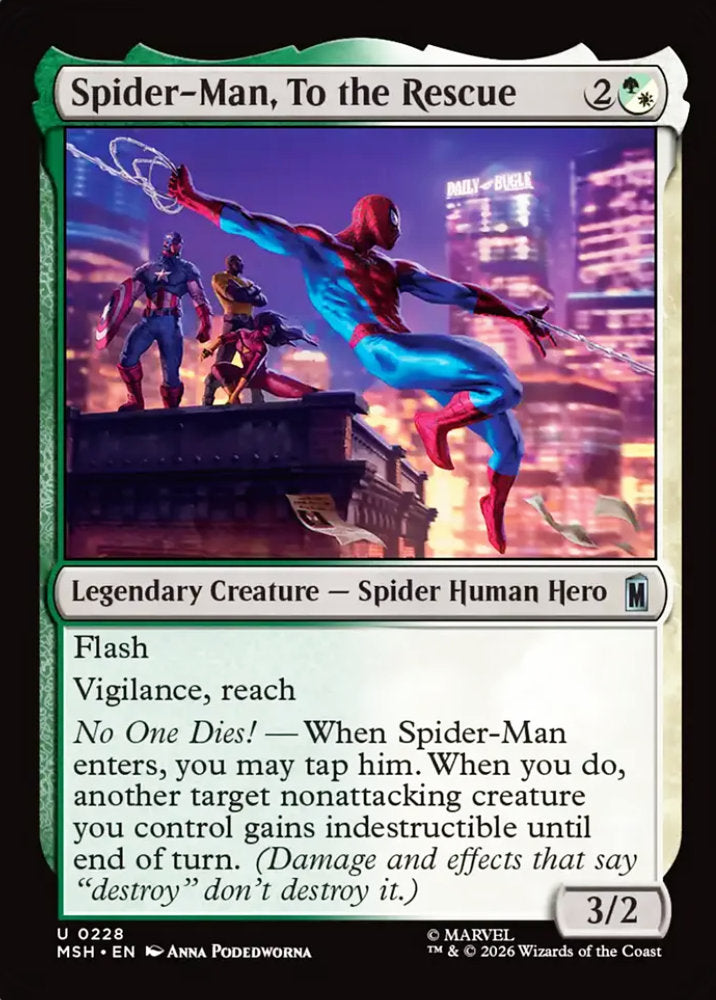 Spider-Man, To the Rescue MSH Legendary Creature Spider Human Hero NM