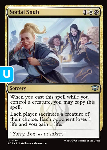 Social Snub SOS Sorcery  NM