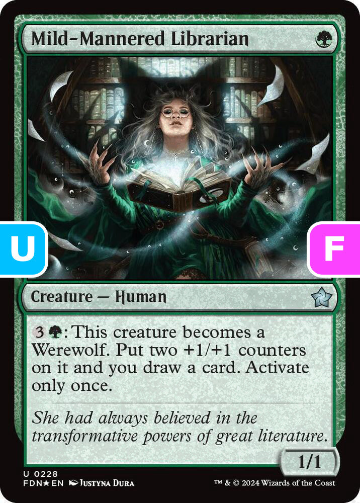 Mild-Mannered Librarian FDN Creature Human *Foil* NM
