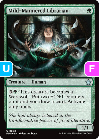 Mild-Mannered Librarian FDN Creature Human *Foil* NM