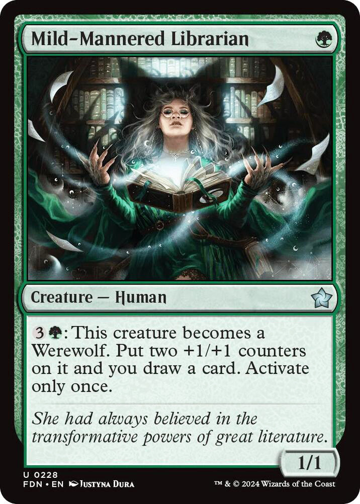 Mild-Mannered Librarian FDN Creature Human *Foil* NM