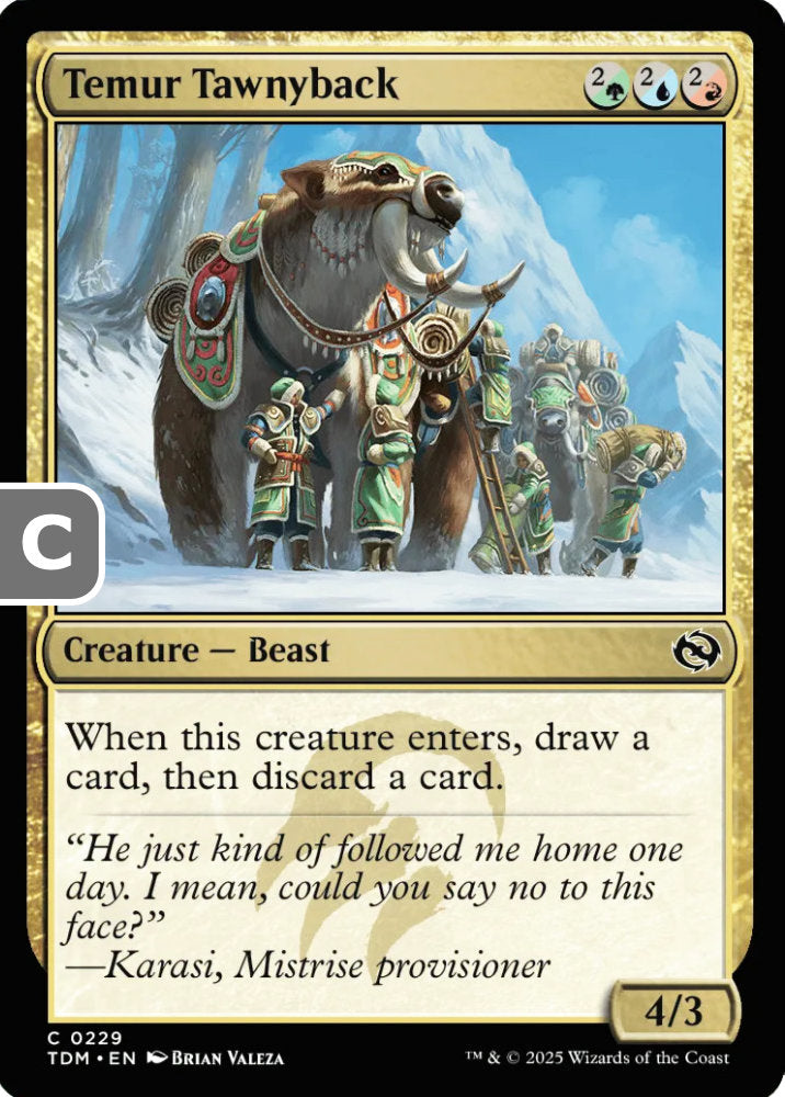 Temur Tawnyback TDM Creature Beast NM
