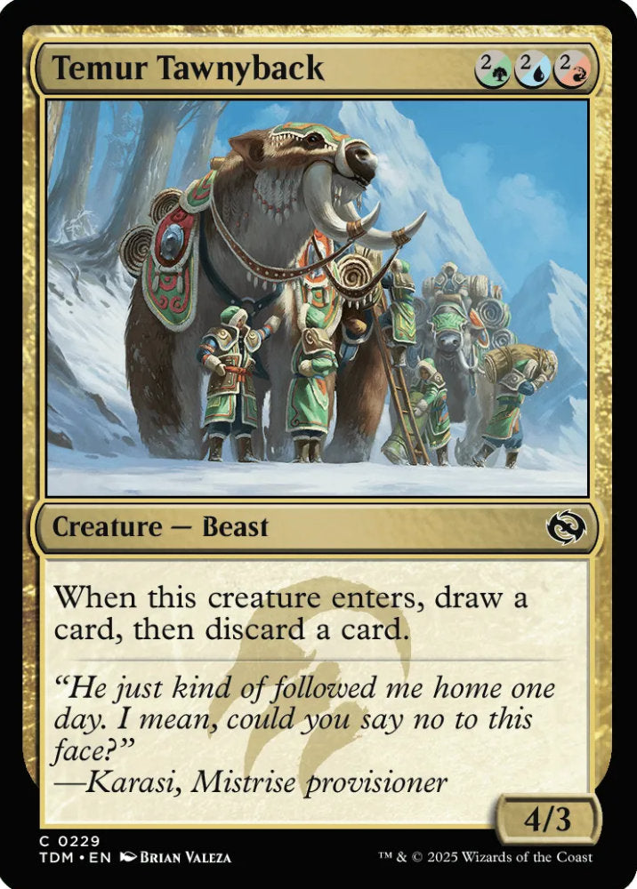 Temur Tawnyback TDM Creature Beast NM