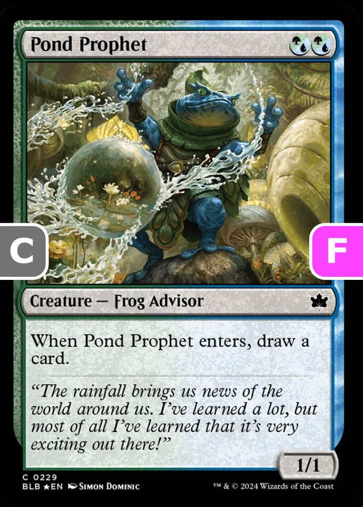 Pond Prophet BLB Creature Frog Advisor *Foil* NM