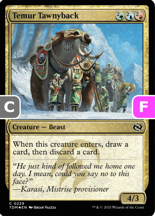 Temur Tawnyback TDM Creature Beast *Foil* NM