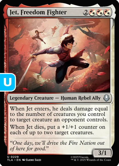 Jet Freedom Fighter TLA Legendary Creature Human Rebel Ally NM