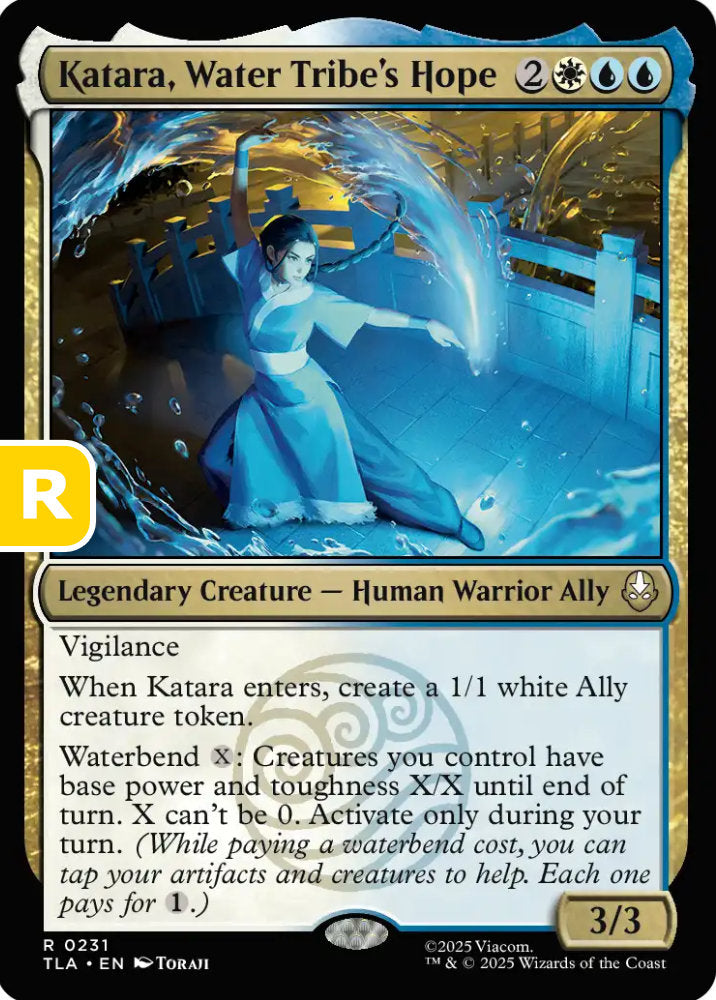 Katara Water Tribe's Hope TLA Legendary Creature Human Warrior Ally NM