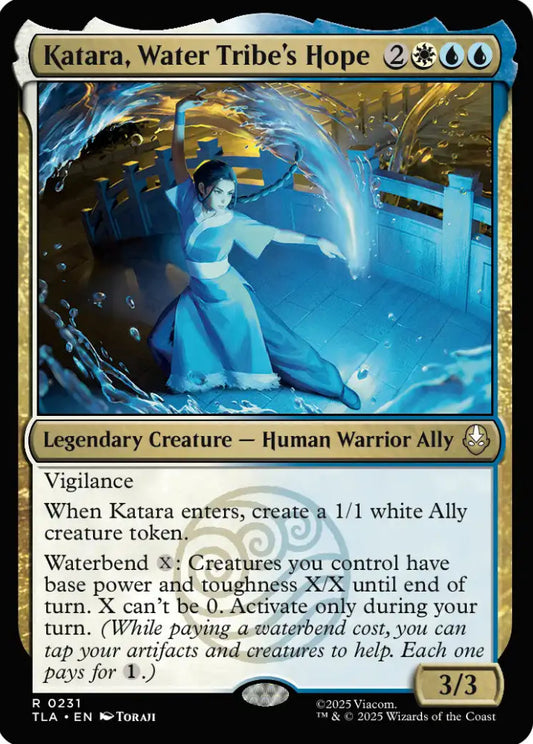 Katara Water Tribe's Hope TLA Legendary Creature Human Warrior Ally NM
