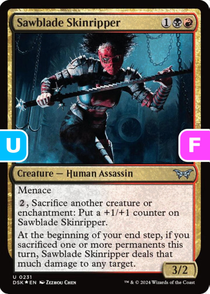 Sawblade Skinripper DSK Creature Human Assassin *Foil* NM