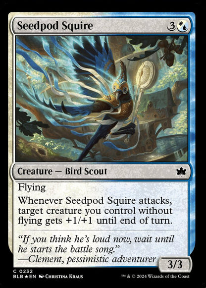 Seedpod Squire BLB Creature Bird Scout *Foil* NM