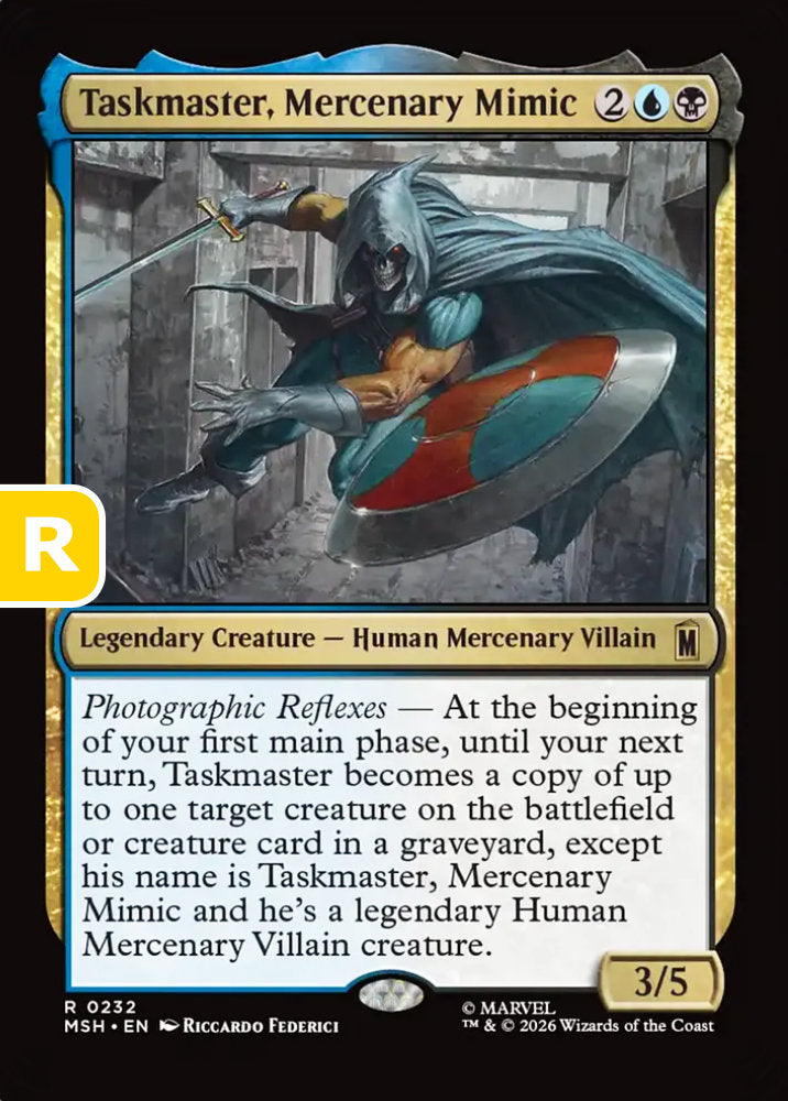 Taskmaster, Mercenary Mimic MSH Legendary Creature Human Mercenary Villain NM