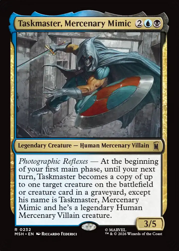 Taskmaster, Mercenary Mimic MSH Legendary Creature Human Mercenary Villain NM