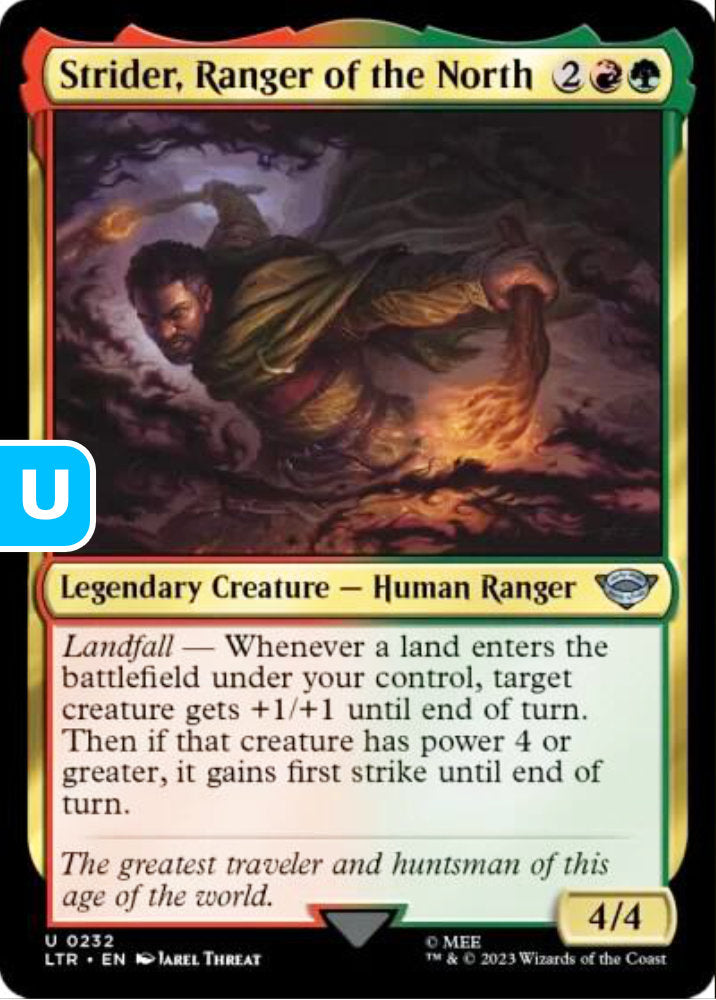 Strider, Ranger of the North LTR Legendary Creature Human Ranger NM