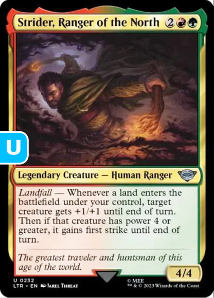 Strider, Ranger of the North LTR Legendary Creature Human Ranger NM