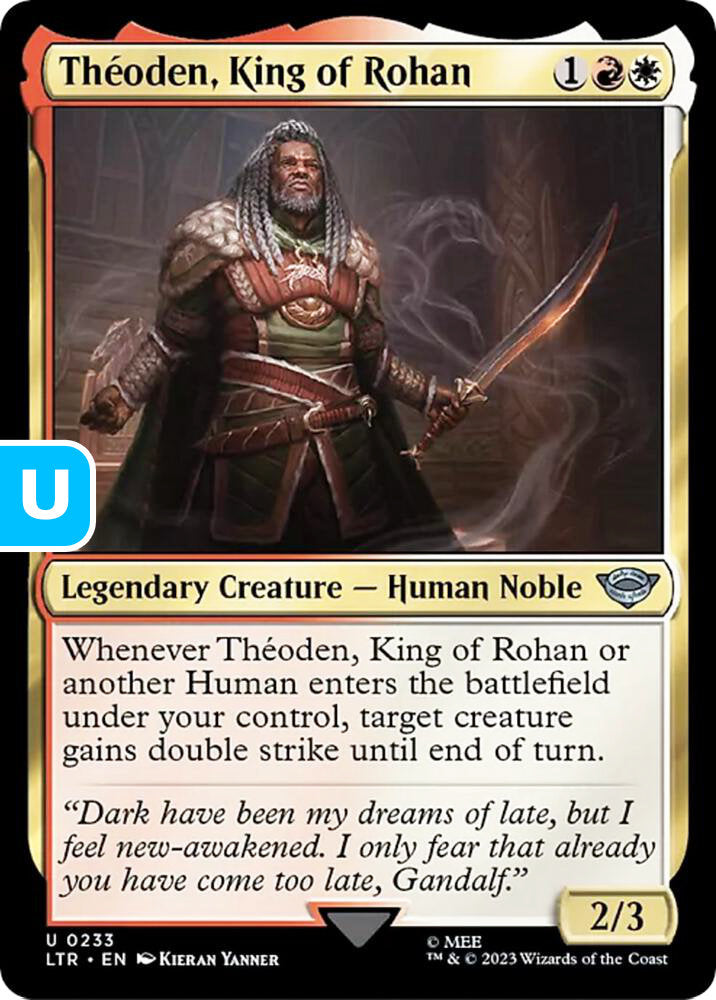 Theoden, King of Rohan LTR Legendary Creature Human Noble NM