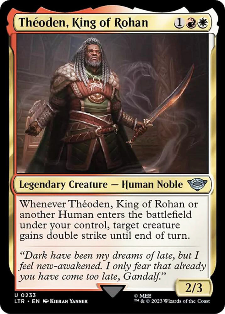 Theoden, King of Rohan LTR Legendary Creature Human Noble NM