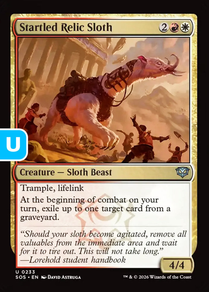 Startled Relic Sloth SOS Creature Sloth Beast NM