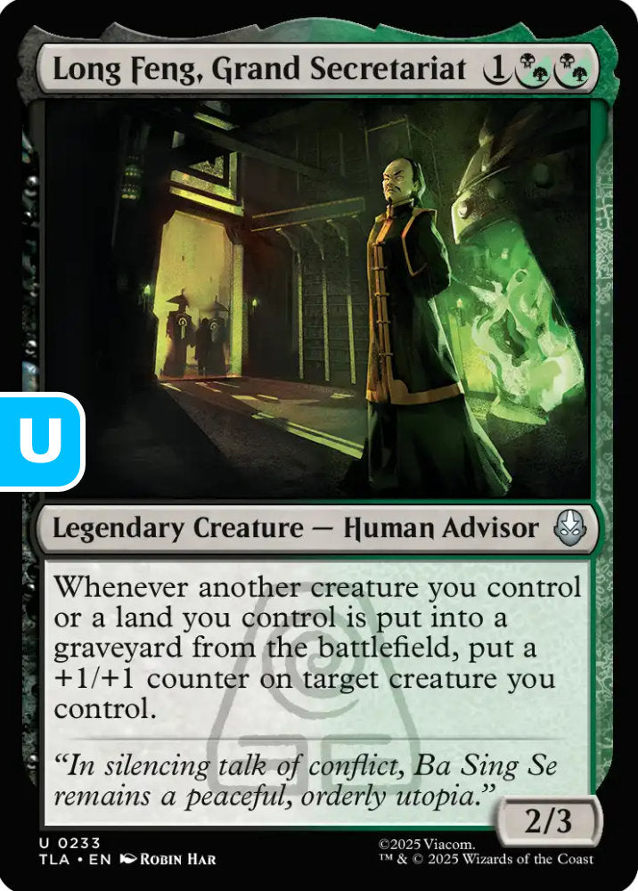 Long Feng Grand Secretariat TLA Legendary Creature Human Advisor NM