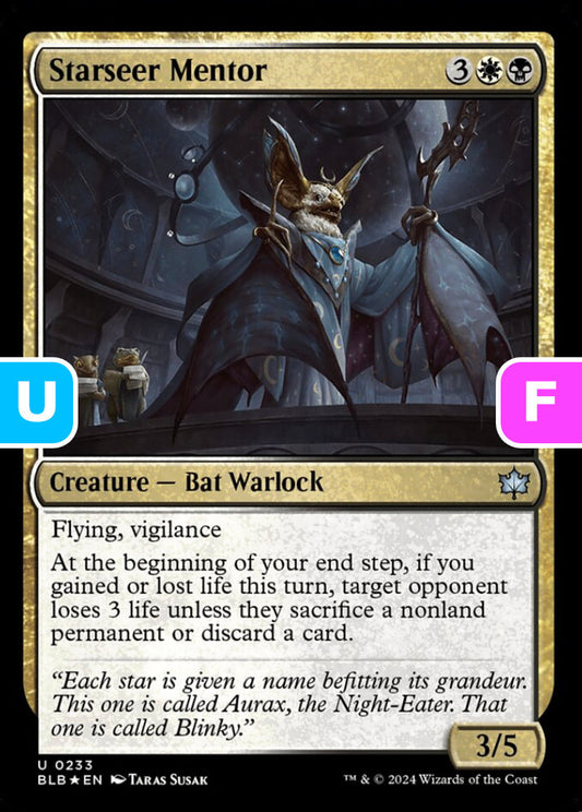 Starseer Mentor BLB Creature Bat Warlock *Foil* NM