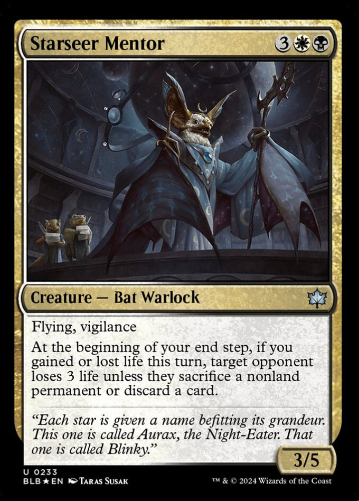 Starseer Mentor BLB Creature Bat Warlock *Foil* NM