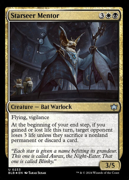 Starseer Mentor BLB Creature Bat Warlock *Foil* NM