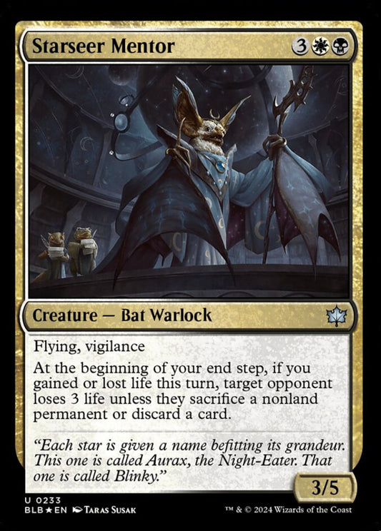 Starseer Mentor BLB Creature Bat Warlock *Foil* NM