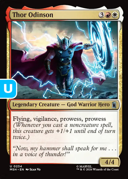 Thor Odinson MSH Legendary Creature God Warrior Hero NM
