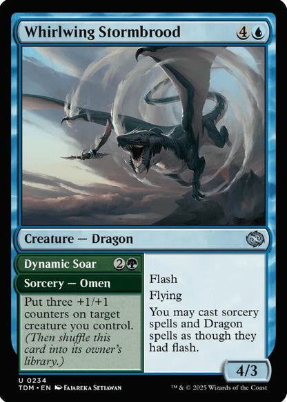 Whirlwing Stormbrood TDM Creature Dragon NM