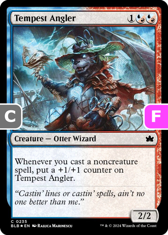 Tempest Angler BLB Creature Otter Wizard *Foil* NM