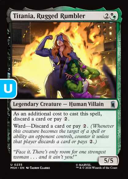 Titania, Rugged Rumbler MSH Legendary Creature Human Villain NM