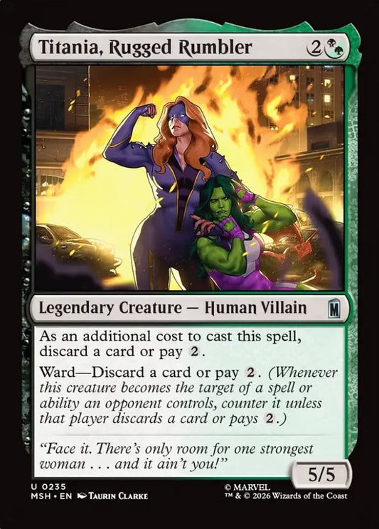 Titania, Rugged Rumbler MSH Legendary Creature Human Villain NM