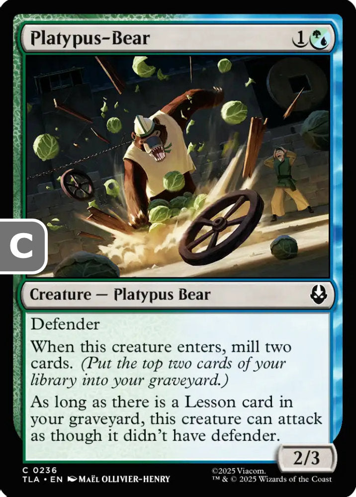 Platypus-Bear TLA Creature  Platypus Bear NM